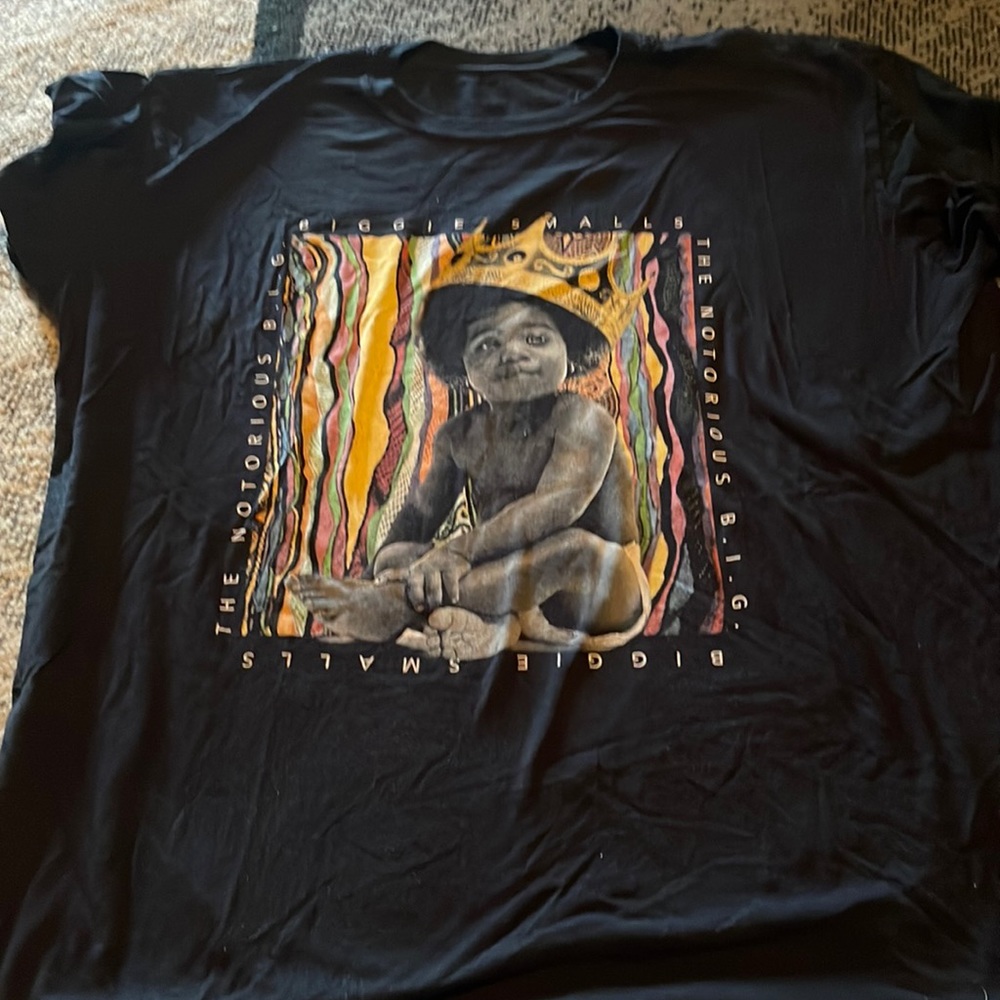 Notorious Big Coogi themed cover art shirt